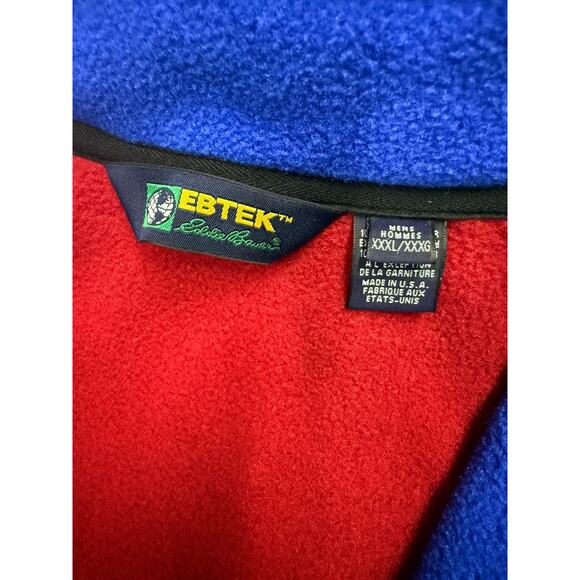 Vintage Eddie Bauer EBTEK Jacket Men XXXL Fleece 1/4 Zip 90s Made In USA - Picture 4 of 11